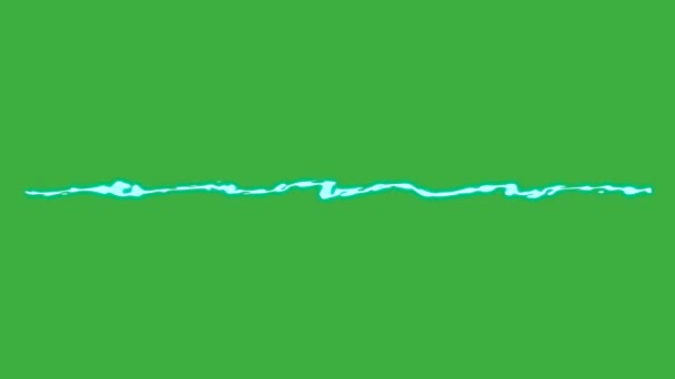 Animationsschleife Video Elektrisches Element Cartoon Effekt Auf Grünem Hintergrund — Stockvideo