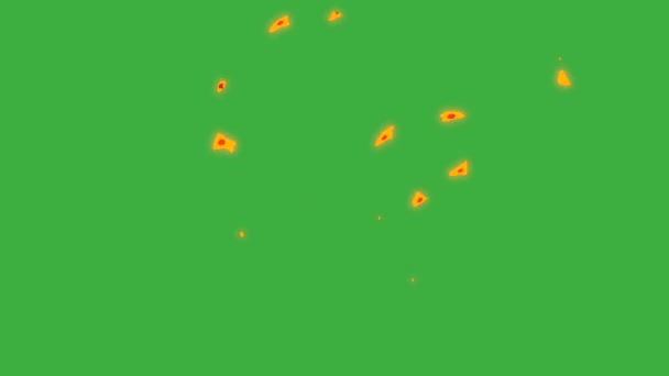 Animatie Lus Video Vuur Element Effect Groene Scherm Achtergrond — Stockvideo