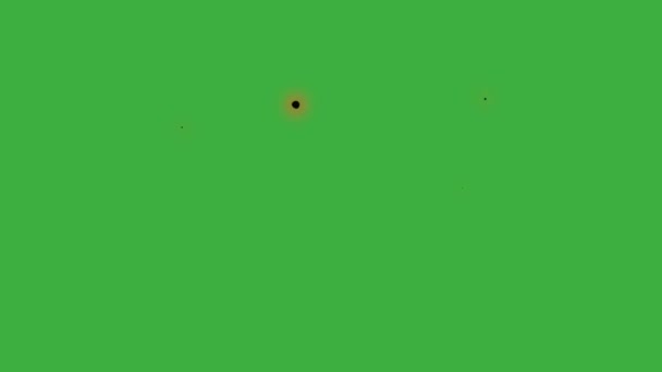 Анимированный Эффект Мультипликации Зеленом Фоне — стоковое видео
