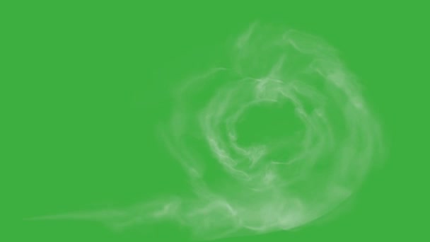 Animacja Pętla Wideo Realistyczny Efekt Elementu Dymu Zielonym Tle Ekranu — Wideo stockowe