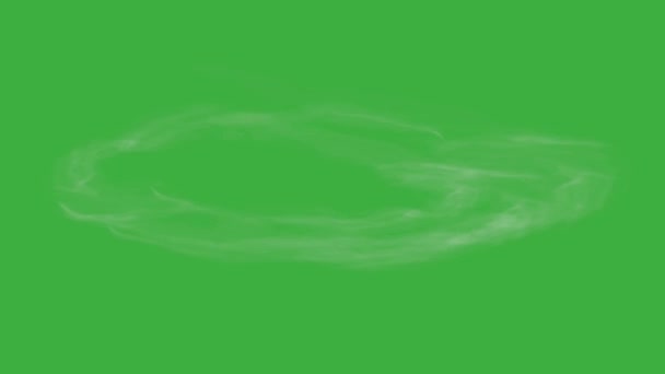Animation boucle vidéo réaliste effet élément fumée sur fond d'écran vert 