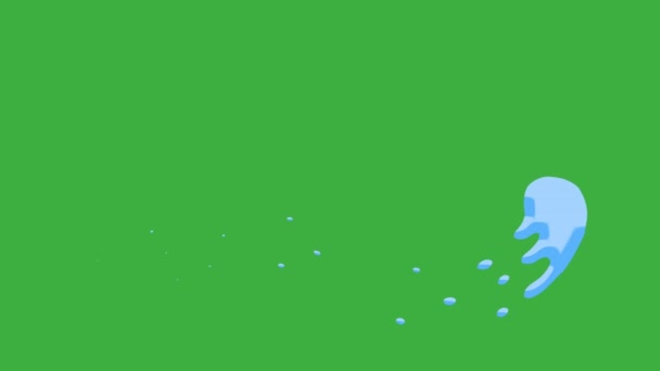 Animatie Lus Video Vorm Element Cartoon Effect Groen Scherm Achtergrond — Stockvideo