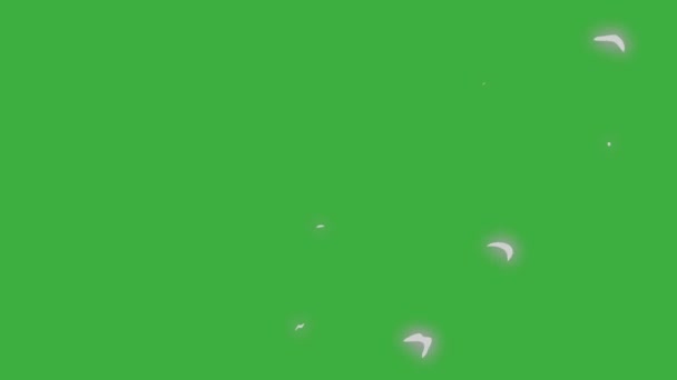 アニメーションループビデオ スモーク要素漫画効果 グリーンスクリーン背景 — ストック動画