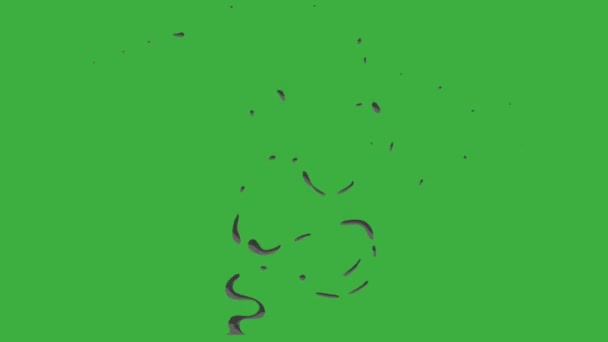 Animation Boucle Vidéo Fumée Élément Dessin Animé Effet Sur Fond — Video