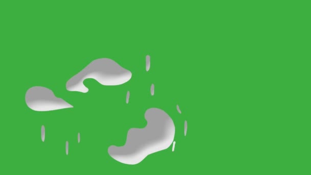 Animationsschleife Video Rauch Element Cartoon Effekt Auf Grünem Hintergrund — Stockvideo