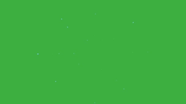 Animatie Lus Video Splash Element Cartoon Effect Groene Achtergrond Scherm — Stockvideo