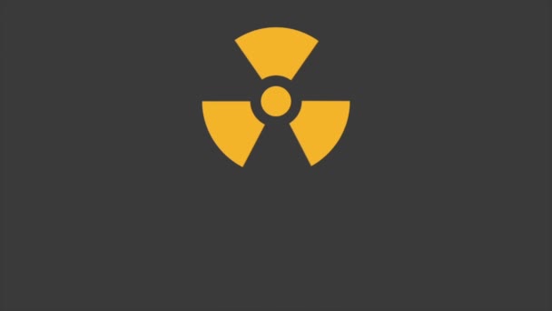Анімаційне Відео Про Міжнародний День Проти Ядерних Випробувань Сірому Фоні — стокове відео