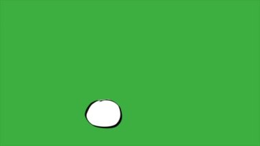 Yeşil ekran arkaplanındaki animasyon döngüsü video karikatür kedisi, yeşil arkaplan kullandığınız şeyi silin