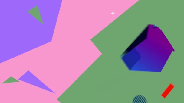 抽象的な背景でCpuゲームについてのアニメーションビデオ — ストック動画