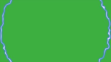 Yeşil ekran arka planında bir video animasyon döngü element efekti çizgi film elektriği
