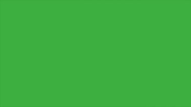 Yeşil ekran arka planında bir video animasyon döngü element efekti çizgi film enerjisi