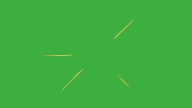 Yeşil ekran arka planında bir görüntü canlandırma döngüsü görsel element efekti karikatürü 2d