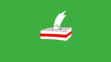 Yeşil ekran arka planında bir video canlandırma döngüsü doku kutusu
