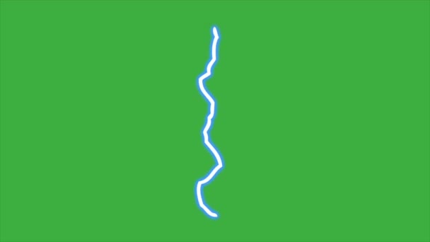 Animacja Wideo Element Pętli Efekt Kreskówki Elektryczny Zielonym Tle Ekranu — Wideo stockowe