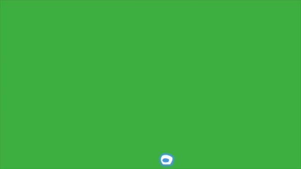Animacja Wideo Element Pętli Efekt Kreskówki Energii Zielonym Tle Ekranu — Wideo stockowe