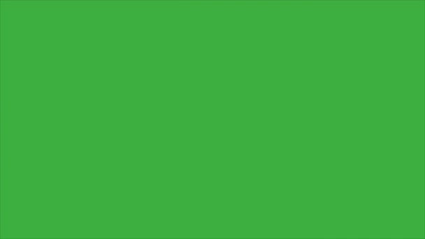 Элемент Элемента Анимационной Петли Эффекта Мультфильма Энергии Зеленом Фоне Экрана — стоковое видео