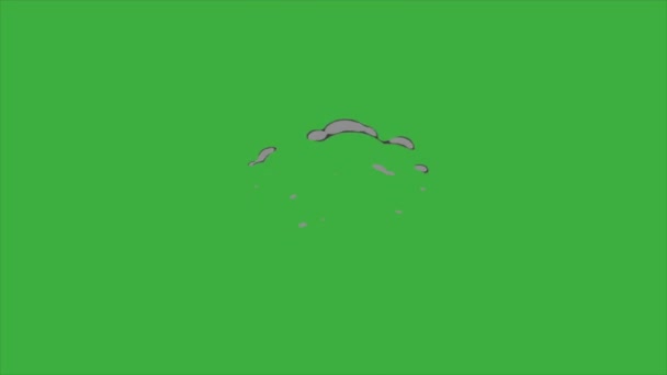 Video Animation Loop Element Effekt Tecknad Exploatering Grön Skärm Bakgrund — Stockvideo