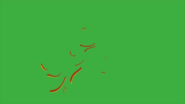 Відео Анімація Петлі Візуальний Елемент Ефект Мультфільм Фоні Зеленого Екрану — стокове відео