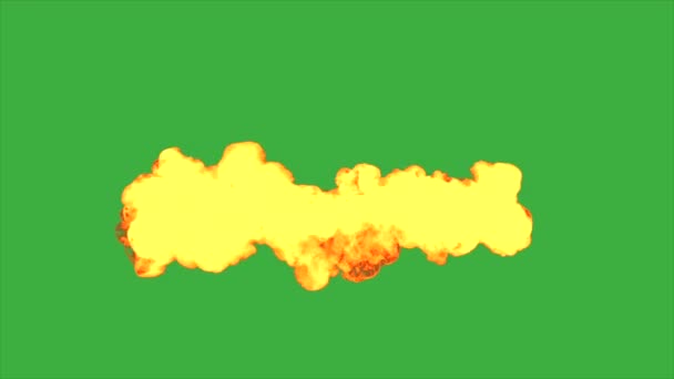 Animatie Video Echt Vuur Visueel Effect Element Groen Scherm Achtergrond — Stockvideo