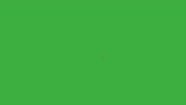 アニメーションビデオ 緑のスクリーンの背景の実質の火の視覚効果要素 — ストック動画