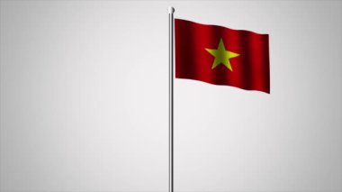 Vietnam 'daki bağımsızlık günüyle ilgili animasyon videosu gri arka planda
