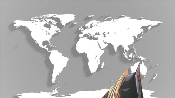 Vídeo Animación Sobre Día Internacional Alfabetización Con Efecto Desenfoque Movimiento — Vídeos de Stock
