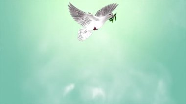 Uluslararası barış günüyle ilgili animasyon videosu. Duman efekti ve hareket bulanıklığı, grafiksel arkaplan