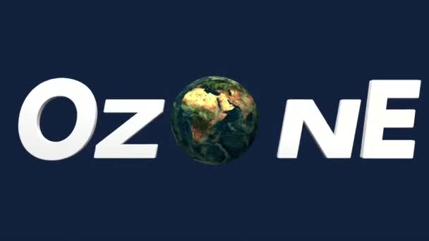 Animacja Wideo Międzynarodowym Dniu Ochrony Warstwy Ozonowej Efektem Rozmycia Ruchu — Wideo stockowe