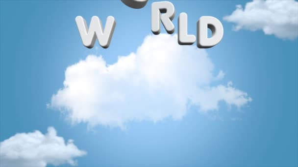 Animatie Video Wereld Toerismedag Met Kaart Logo Icoon — Stockvideo