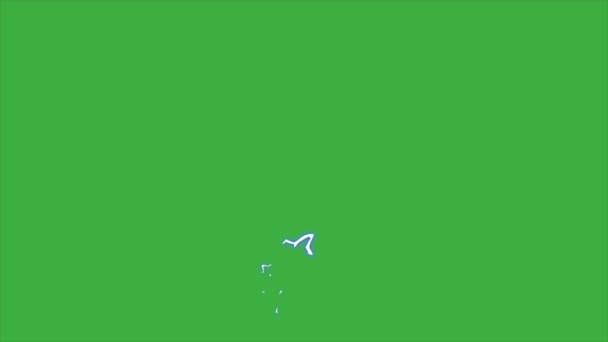 Animacja Pętla Elektryczny Element Kreskówka Efekt Zielonym Tle Ekranu — Wideo stockowe