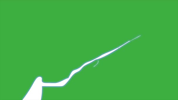 アニメーションループ 緑のスクリーンの背景に電気要素漫画の効果 — ストック動画