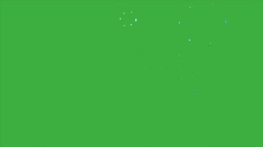 Yeşil ekran arka planında canlandırma döngüsü sıvı element çizgi film efekti