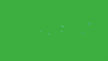 Yeşil ekran arka planında canlandırma döngüsü sıvı element çizgi film efekti
