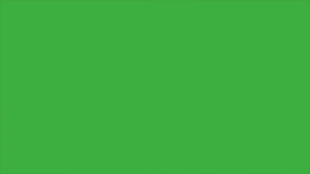 Анімаційний Цикл Енергії Елемента Мультфільму Вплив Зелений Екран Фону — стокове відео