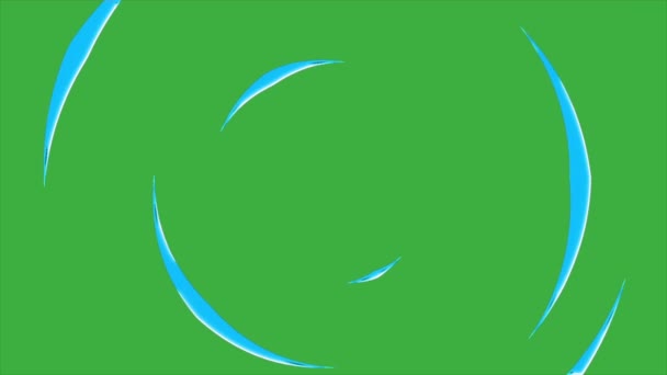 Animace Smyčka Line Element Kreslený Efekt Zeleném Pozadí Obrazovky — Stock video