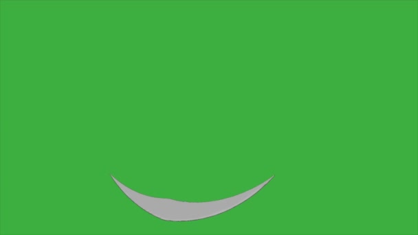 动感环路元素对绿色屏幕背景的卡通效果 — 图库视频影像