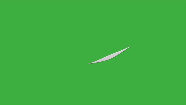 Animation Loop Line Element Tecknad Effekt Grön Skärm Bakgrund — Stockvideo