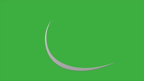 Елемент Анімації Петлі Лінії Мультфільму Вплив Зелений Екран Фону — стокове відео