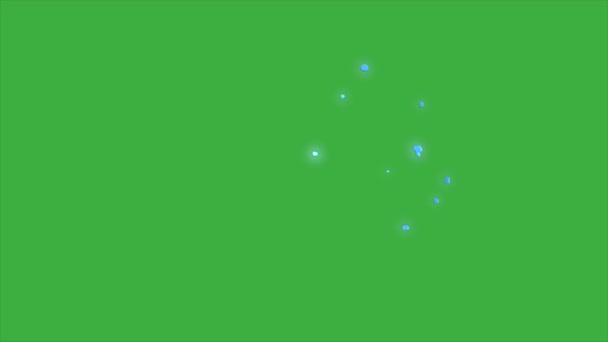 アニメーションループ液体エレメント漫画効果グリーンスクリーン背景 — ストック動画