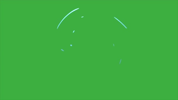 绿屏背景下动画循环液态元件卡通效果研究 — 图库视频影像