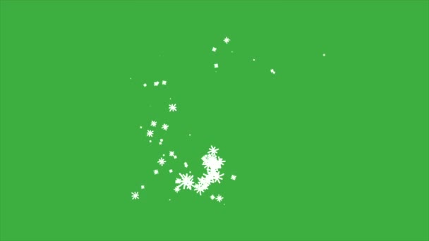 Efecto Dibujos Animados Elemento Nieve Mágico Bucle Animación Sobre Fondo — Vídeos de Stock