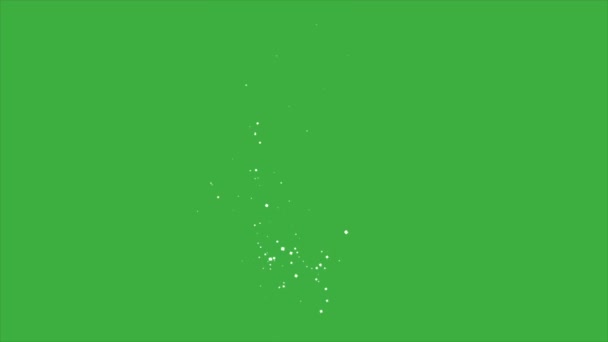 Animace Smyčka Magie Sníh Prvek Kreslený Efekt Zeleném Pozadí Obrazovky — Stock video