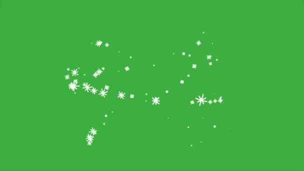 Efecto Dibujos Animados Elemento Nieve Mágico Bucle Animación Sobre Fondo — Vídeo de stock