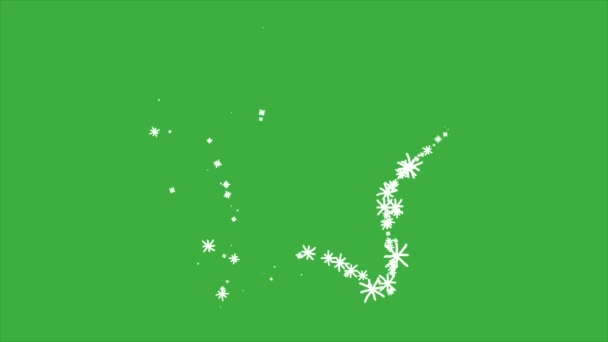 Animazione Ciclo Magico Elemento Neve Effetto Cartone Animato Sfondo Schermo — Video Stock