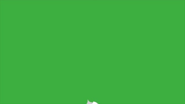 Анімаційна Петля Диму Елемент Мультфільму Вплив Зелений Екран Фону — стокове відео