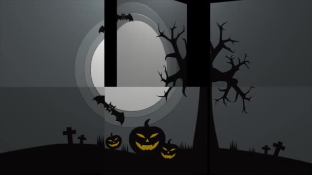 Animerad Video För Halloween Koncept Mycket Trevligt Att Använda — Stockvideo