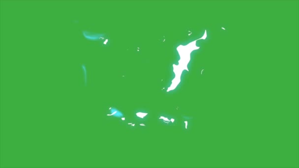 Animation Effet Élément Plasma Sur Fond Vert — Video