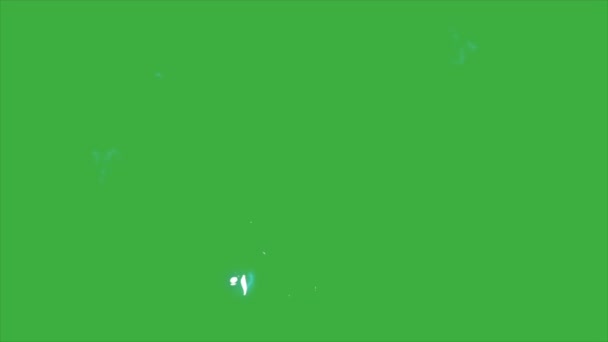 绿屏背景下的动画等离子体元素效应 — 图库视频影像