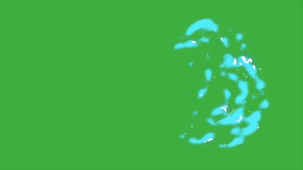 Animace Plasma Element Efekt Pozadí Zelené Obrazovky — Stock video