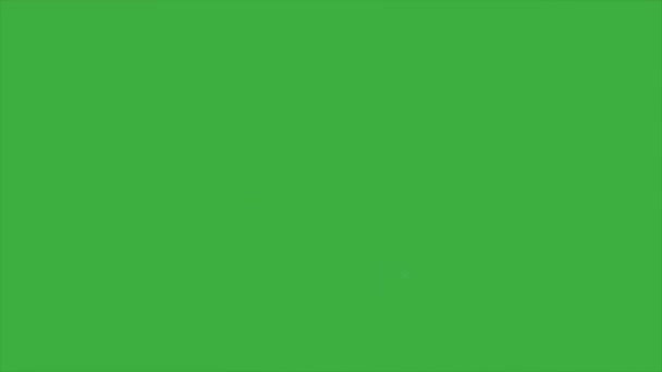 Animacja Efekt Elementu Plazmowego Zielonym Tle Ekranu — Wideo stockowe